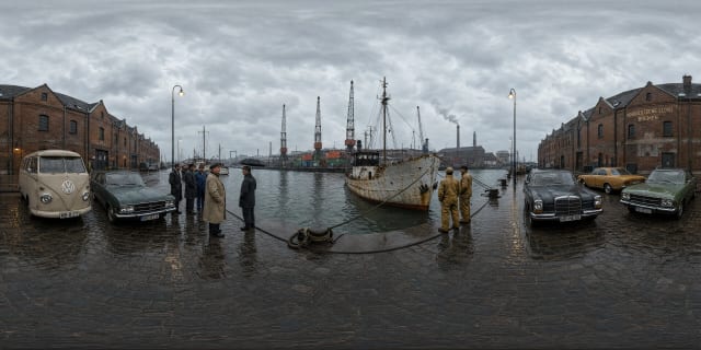 Pier in Bremerhaven im Jahr 1990