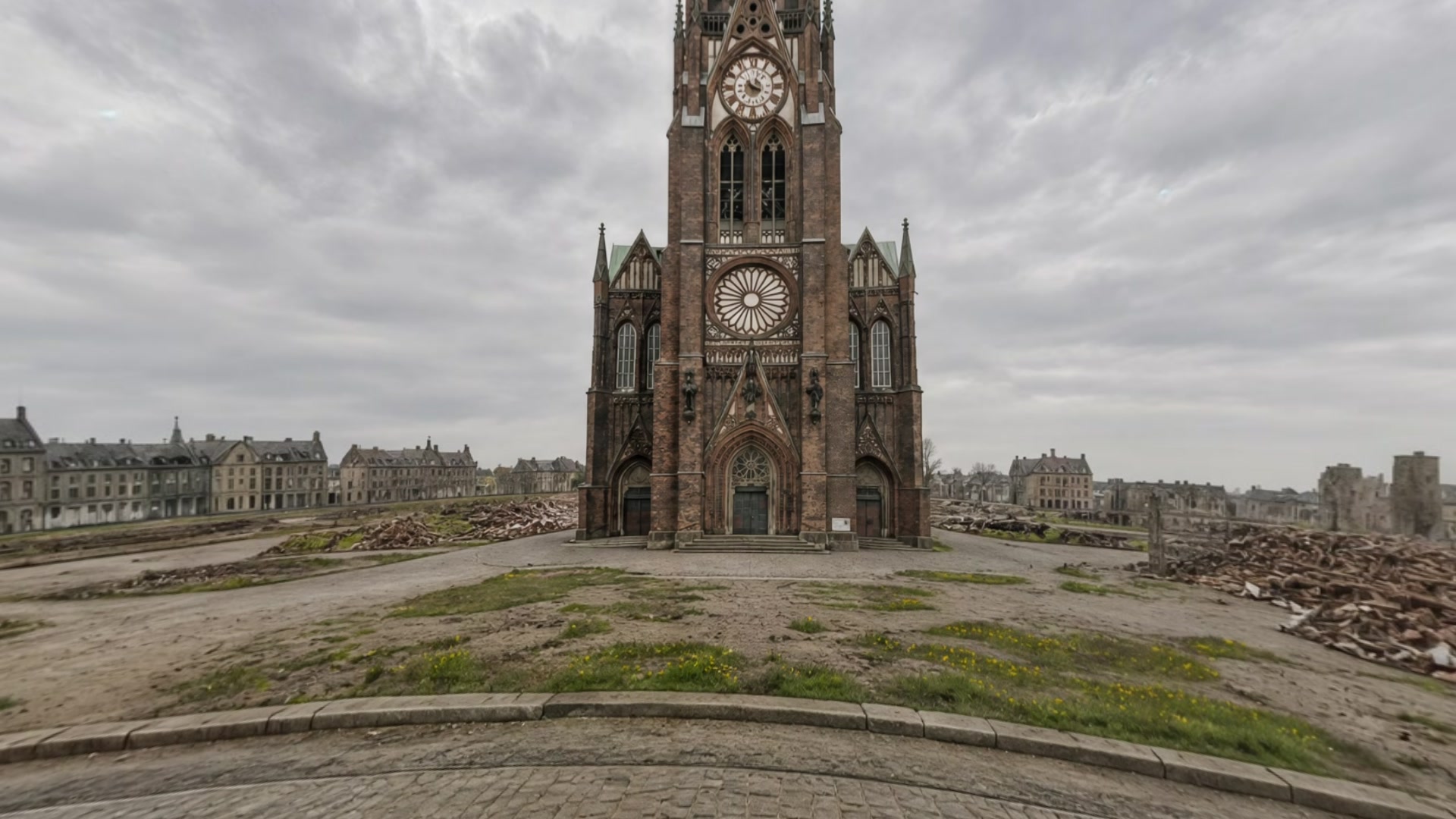 Eine Begegnung auf dem Platz vor der Großen Kirche im Filmprototyp